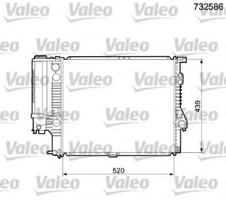VALEO 732586 Radiator, engine cooling